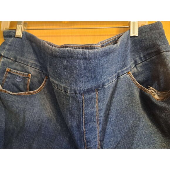 Gloria Vanderbilt Women's Amanda Capri Blue Denim Jeans Plus Size 18 Pull On - Picture 4 of 9